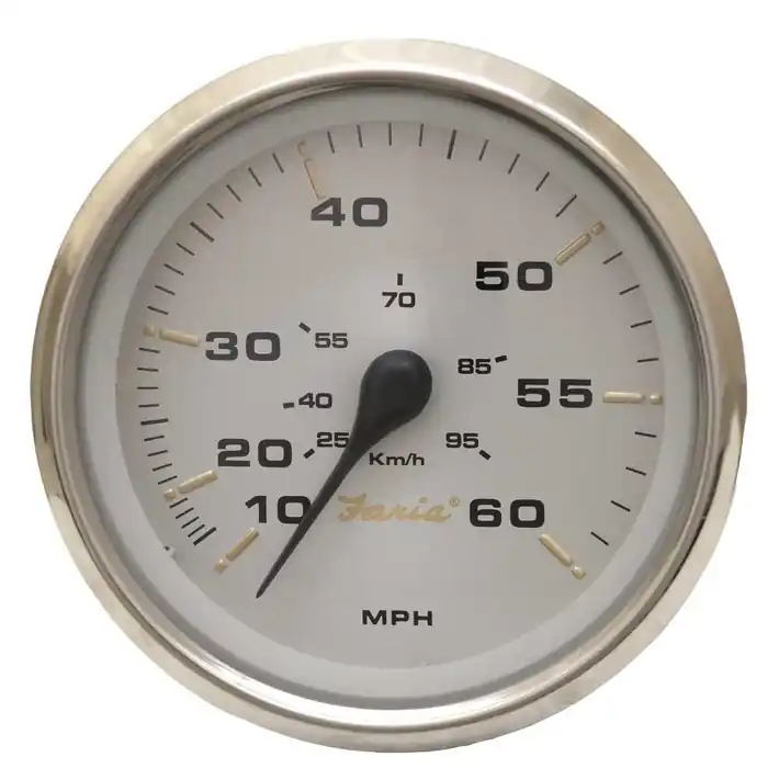 Faria Boat Speedometer Gauge SE9870A | Kronos Silver 3 1/4 Inch Weekend Sale