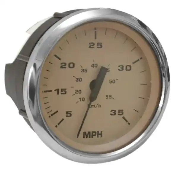 Faria Boat Speedometer Gauge SE9395A | Euro Stainless Steel Beige Free Shipping