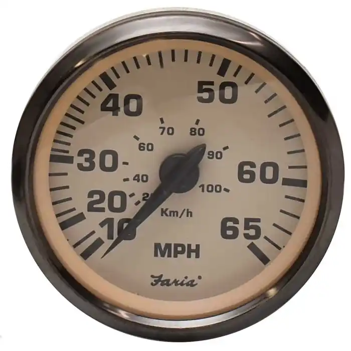 Save Now Faria Boat Speedometer Gauge SEK049A | Euro Series 65 MPH 3 1/4 Inch