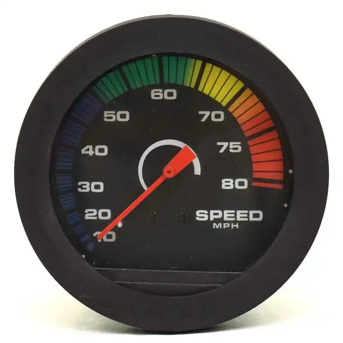 Teleflex Marine Boat Speedometer Gauge 53918 | 3 1/4 Inch 80 MPH Black Crafted