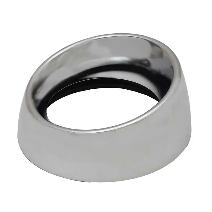 Deal Veethree Boat Eyebrow Gauge Bezel 69270K | 3 3/8 In ID Silver Plastic