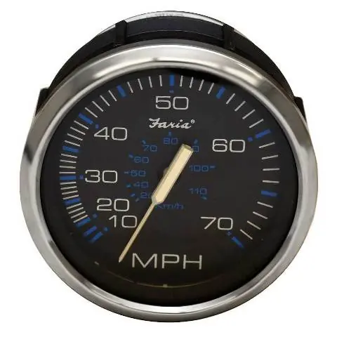 Faria Boat Speedometer Gauge SE9990A | Chesapeake Black Stainless Money Back Guarantee