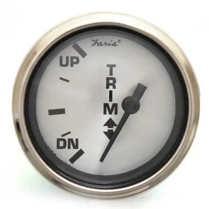 Limited Edition Faria Boat Trim Gauge GP7666A | Spun Silver Honda 2 Inch