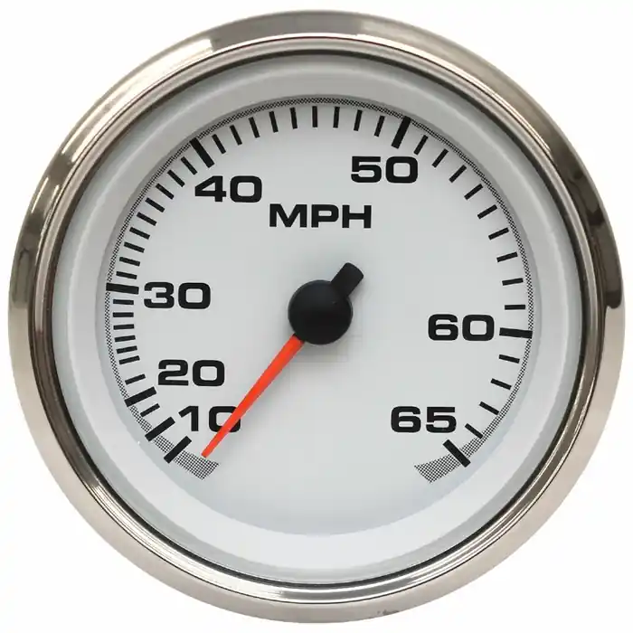 Express Delivery Beede Boat Speedometer Gauge 947448 | 65 MPH 3 1/4 Inch White