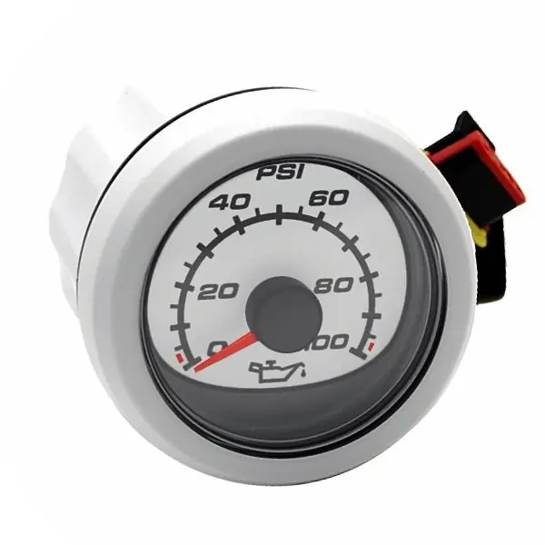 Mercury SmartCraft Boat Oil Pressure Gauge 79-879916K11 | 2 Inch White Hot Deal