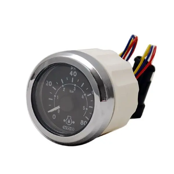 VDO Boat Oil Pressure Gauge 79-879926K21 | Mercury 80 PSI 2 Inch Black In Demand