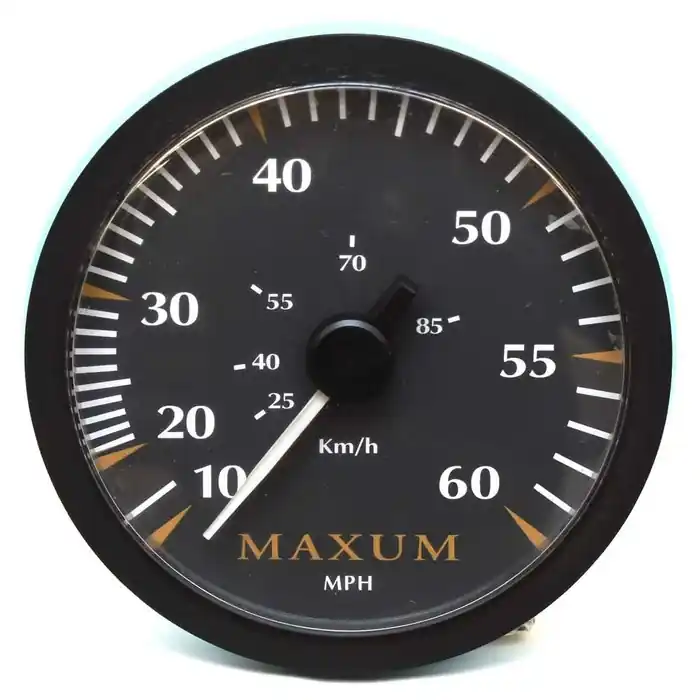 Faria Beede Boat Speedometer Gauge SE9746A | 4 3/8 Inch Maxum 60 KMPH Worldwide Shipping