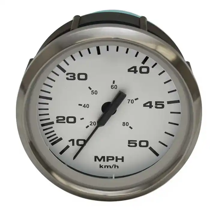 Faria Boat Speedometer Gauge SEK068A | Euro Stainless White 3 1/4 Inch Grab Now