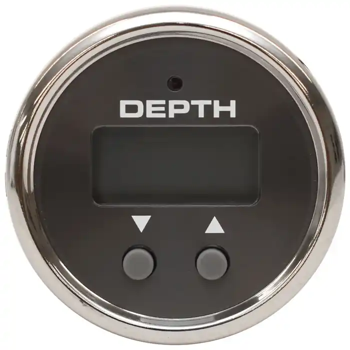 VeeThree Boat Depth Finder Gauge 70939 | Digital Black 2 Inch Fresh Stock