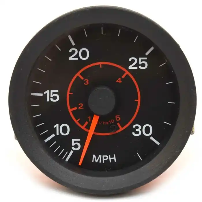 OMC Marine Boat Speedometer Gauge 175310 | Tech 5 - 30 MPH 3 1/4 Inch Black Red Hassle-Free Returns