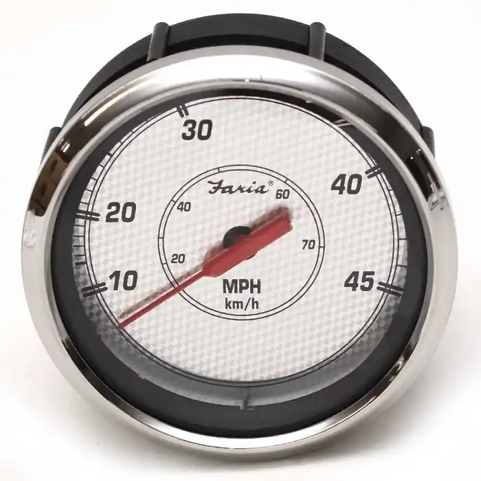 Markdown Faria Boat Speedometer Gauge SE5018A | Premier 3 3/8 Inch Silver