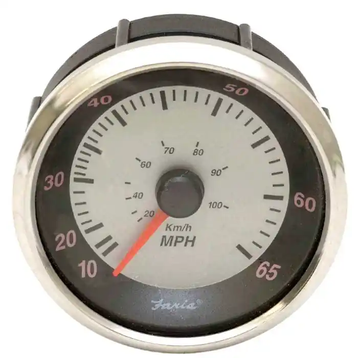 Special Offer Faria Boat Speedometer Gauge SEK614A | 10-65 MPH Silver Black