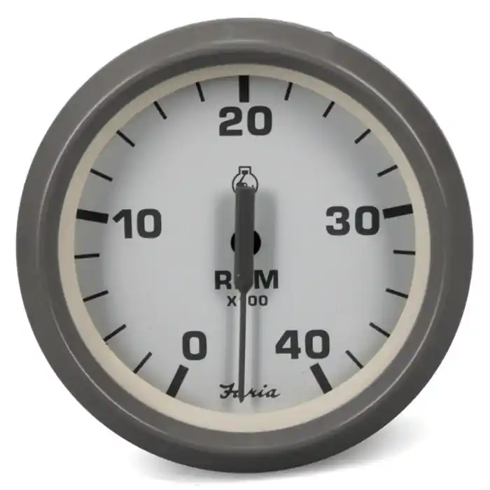 Limited Time Faria Boat Tachometer Gauge TD9727A | Nantucket Diesel 3 1/4 Inch Gray
