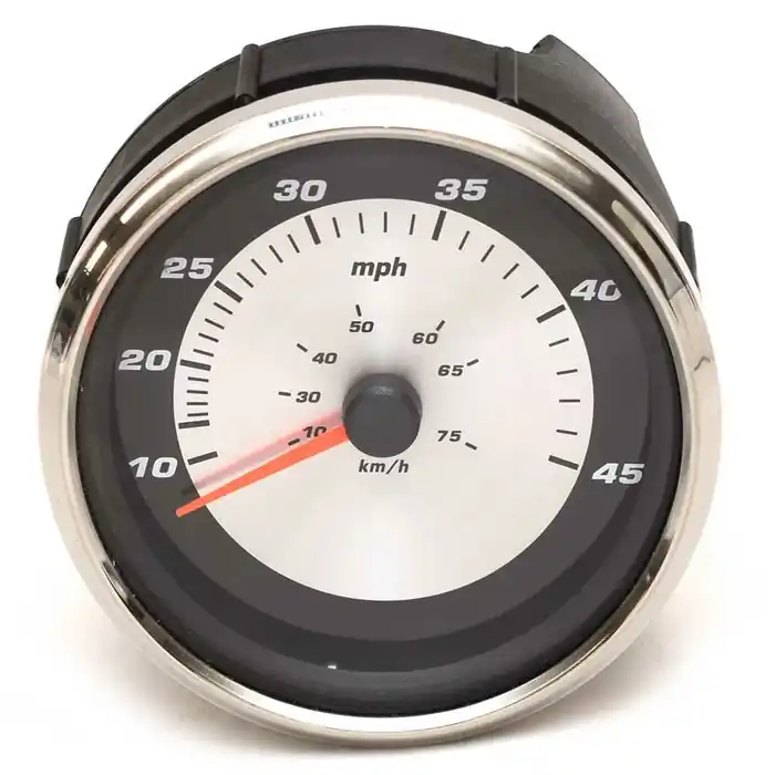 Viral Faria Boat Speedometer Gauge SEK645A | 4 1/4 Inch Silver Black