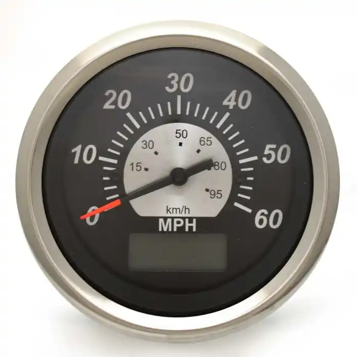 Veethree Boat Speedometer Gauge 780805 | GPS Black Sterling 3 1/4 Inch Clearance