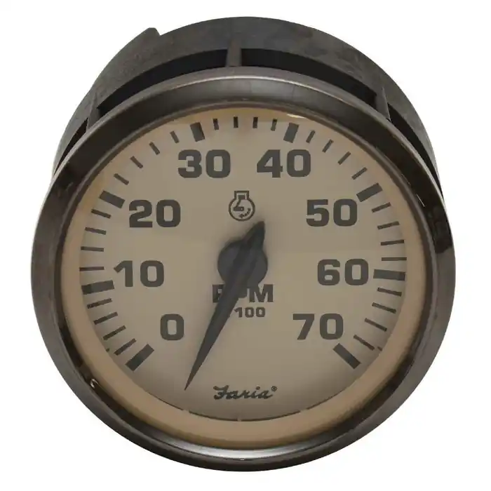 Faria Boat Tachometer Gauge TCC035A | Titanium Mercury 3 1/4 Inch New Arrival