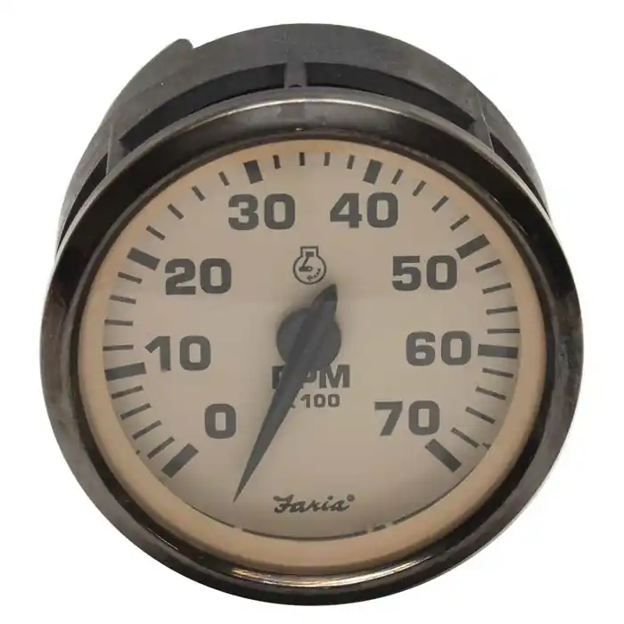 Faria Boat Tachometer Gauge TCC035A | Mercury 3 1/4 Inch Beige Latest