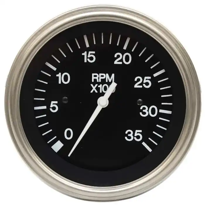 VeeThree Boat Tachometer Gauge 82303P | Heavy Duty Series 3 3/8 Inch Diesel Today Only