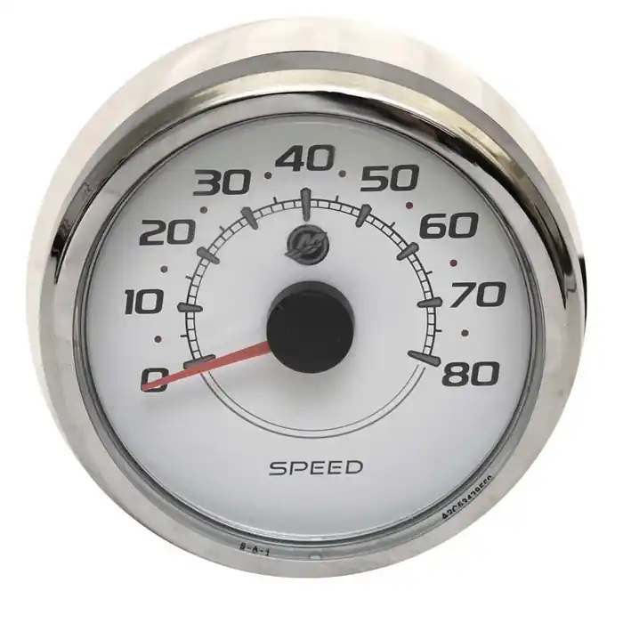 One Day Deal Mercury SmartCraft Boat Speedometer Gauge 53 435 816 | Silver White