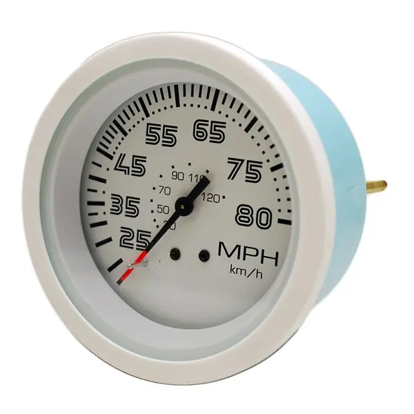 Authentic Teleflex Boat Speedometer Gauge Kit 67511P | Sportsman White 80 MPH