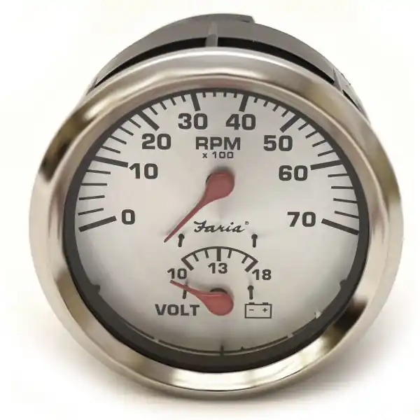 Faria Boat Multifunction Gauge GTC047A | Tachometer Volt 3 1/4 Inch Special Discount