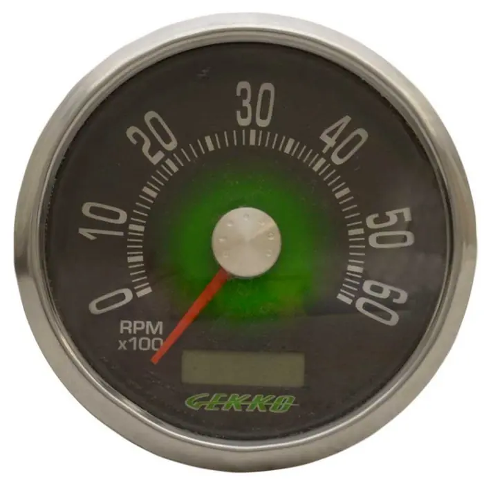 Secure Checkout Gekko Boat Tachometer Gauge TCH229A | Faria 3 1/2 Inch Silver Black