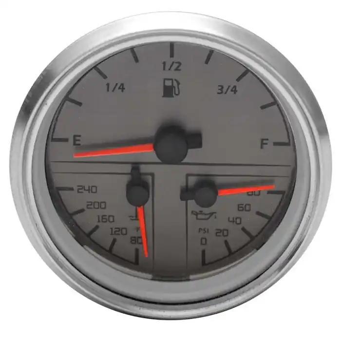 MasterCraft Boat Multi-Function Gauge 961063 | Beede 3 1/4 Inch Silver Trending