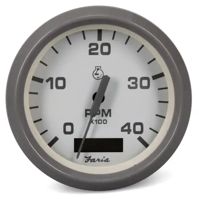 Place Order Faria Boat Tachometer Gauge TD9115A | Nantucket Diesel 3 1/4 Inch Gray