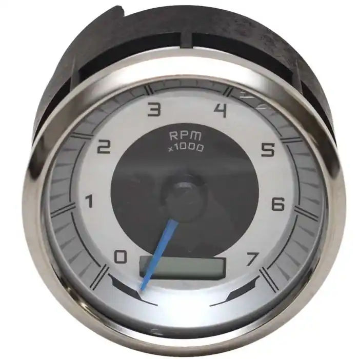 Faria Boat Tachometer Gauge THC635B | 7000 RPM 3 1/4 Inch Silver Gray Today Only
