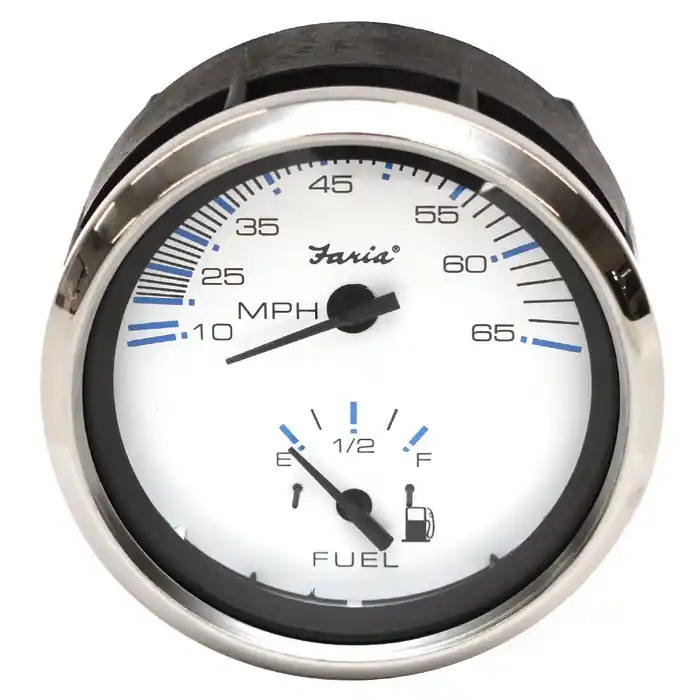 Mega Sale Faria Boat Multifunction Gauge GS0073A | Chesapeake White SS 3 1/4 Inch