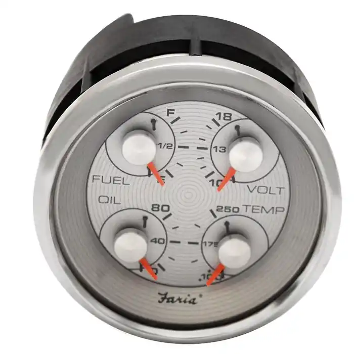 Genuine Faria Boat Multi Function Gauge GFC636A | Fuel Volt Oil Temp 3 1/2 Inch