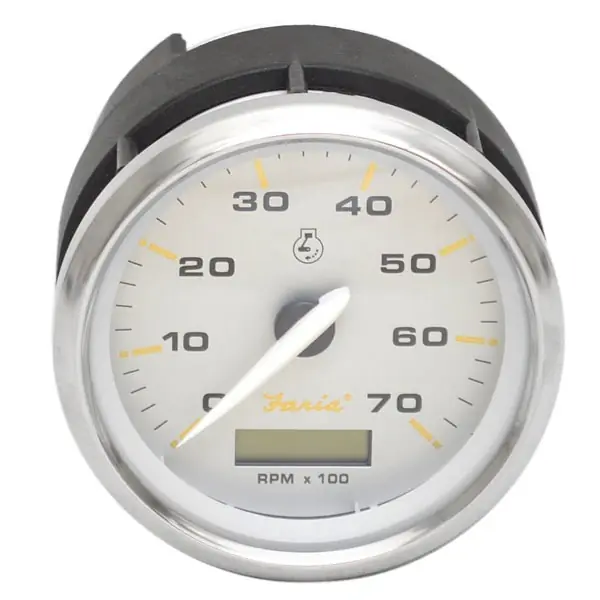 Faria Boat Tachometer Gauge THC056A | 3 1/4 Inch Kronos Silver Mercury Fan Favorite