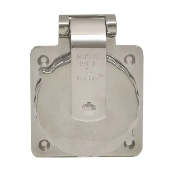 Marinco Boat TV Telephone Inlet 6914500 | 4 1/8 Inch Stainless Steel Viral