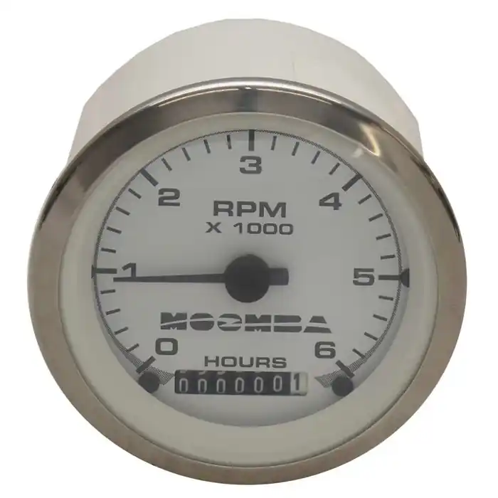 Price Cut Moomba Boat Tachometer Gauge 102833 | Beede 3 1/4 Inch Silver White 944484