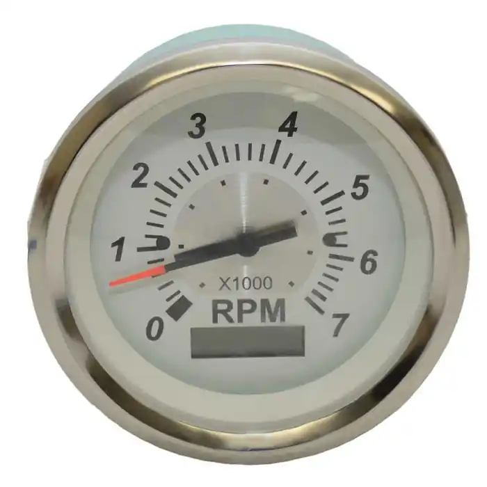 Reduced Price Teleflex Boat Tachometer Gauge 67530F | Sterling White 3 1/2 Inch