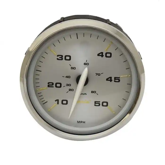 Top Rated Faria Boat Speedometer Gauge SEK044A | Kronos Silver 4 1/4 Inch