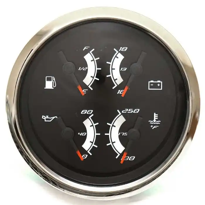 Faria Boat Multifunction Gauge GFC026B | Fuel Volt Oil Temp 3 1/4 Inch New Release