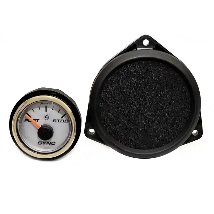 Faria Boat Synchronizer Gauge Pod SYR902A | Diesel Silver (Set of 2) While Supplies Last