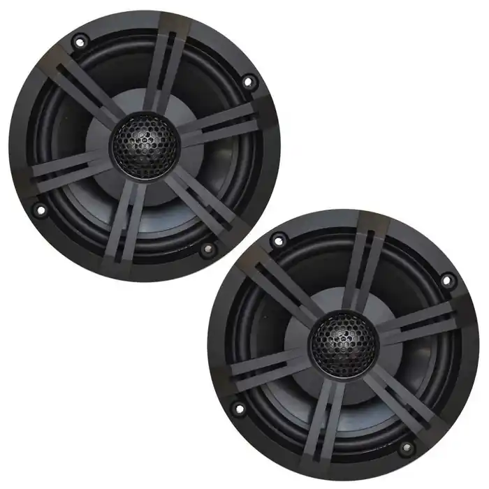 PQN Audio Boat Coaxial Speakers RV652BTBKLD | 6 3/4 Inch Black W/ LED Price Cut