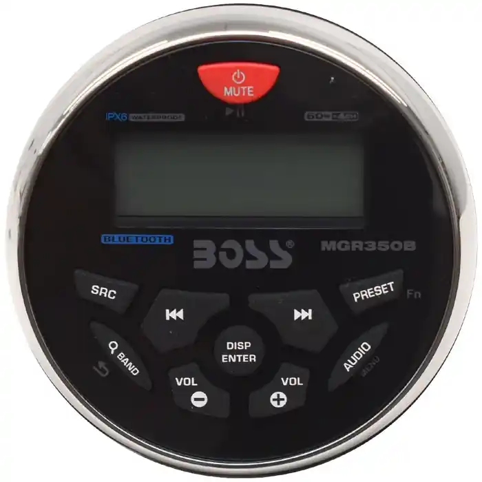 Boss Audio Boat Marine Receiver MGR350R | 3 1/2 Inch Gauge Style Trusted Brand