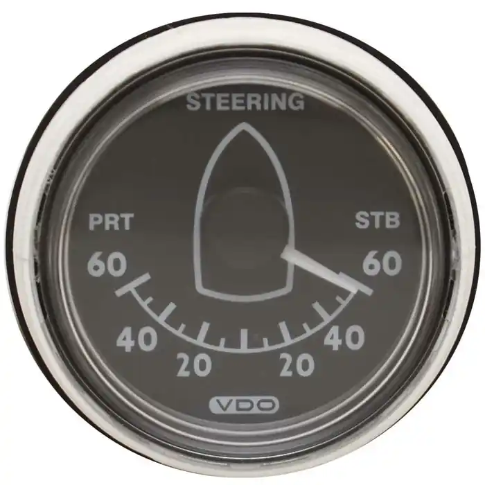 Best Price VDO Boat Rudder Angle Gauge 79-879915K21 | 2 Inch Black / White