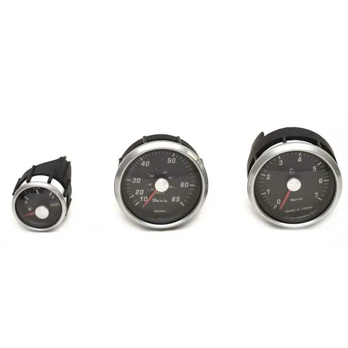 Seasonal Sale Faria Boat Gauge Set | Tachometer / Speedometer / Fuel Black (3PC)