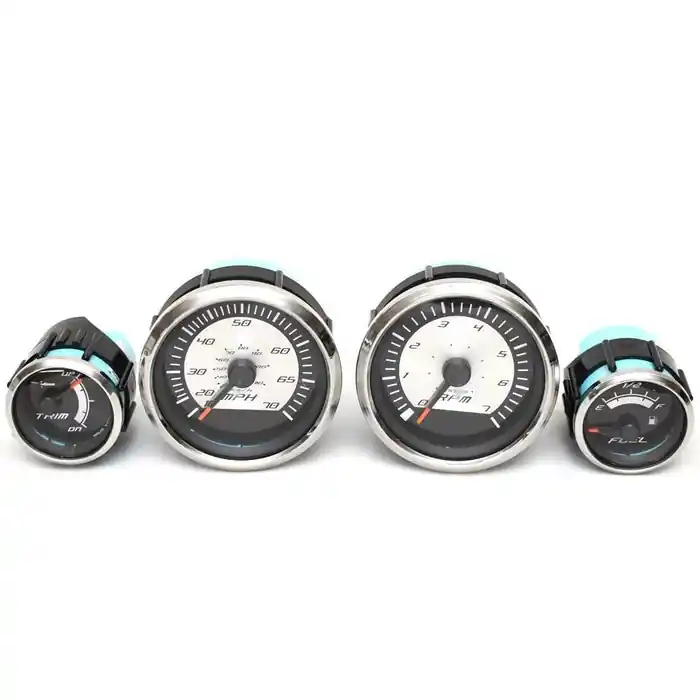 Faria Boat Platinum Series Gauges | Black Silver (Set of 4) Special Discount
