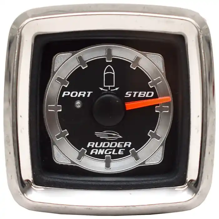 Chaparral Boat Rudder Angle Gauge 13.00054 | Silver Black Square One Day Deal