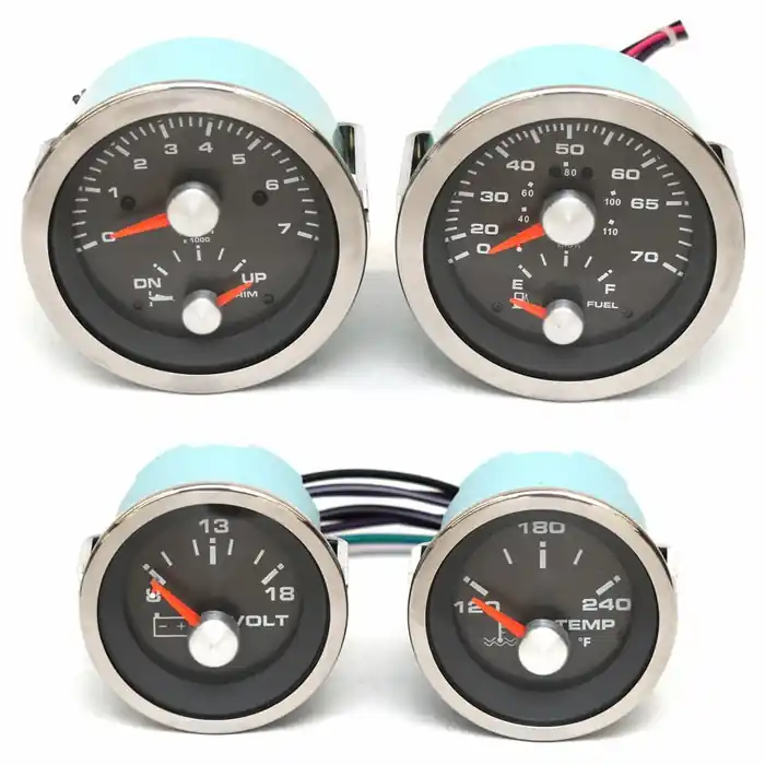 Veethree Boat Gauge Set | Solaris Tachometer Speedometer (4PC) Must Have