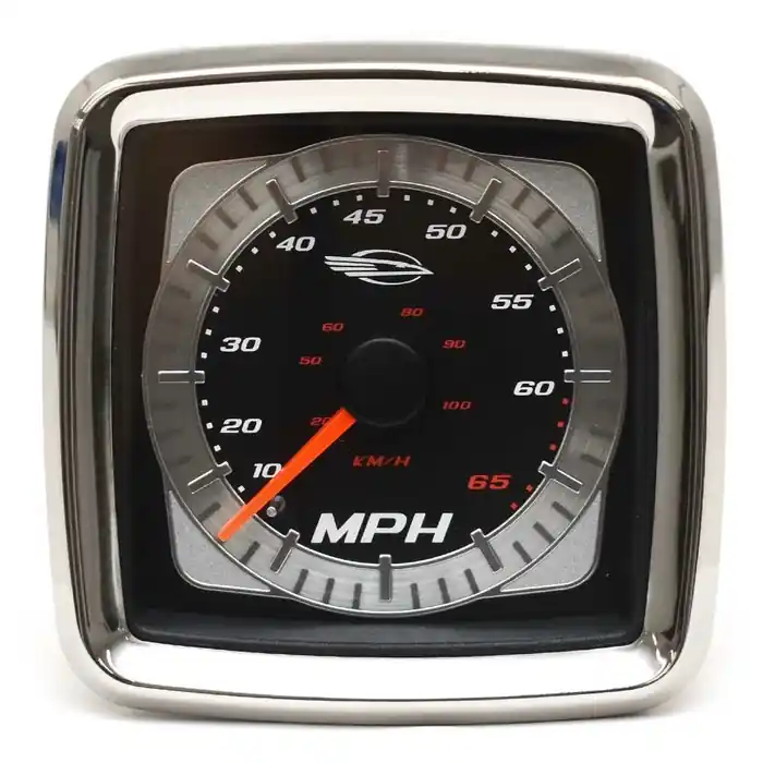 Teleflex Boat 65 MPH Speedometer Gauge 781197SDFB | 3 1/4 Inch Chaparral Top Rated