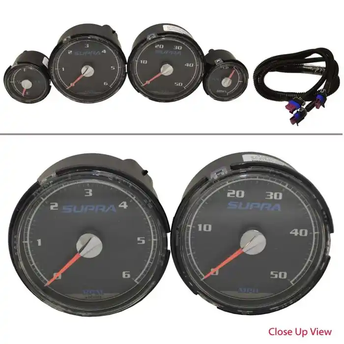 Supra Boat Medallion Gauge Set 110007 | Launch / SunSport (Set of 4) Top Rated