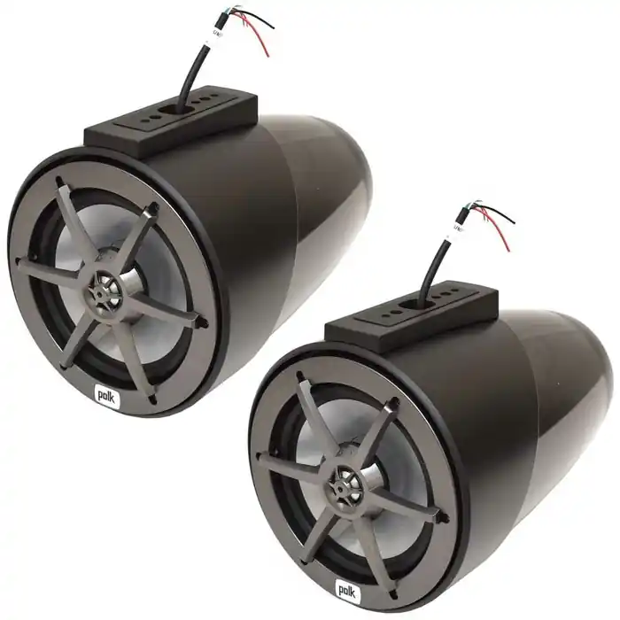 Popular Polk Boat Wakeboard Tower Speakers UMS77WTSTB1 | 6.5 Inch Black (Kit)