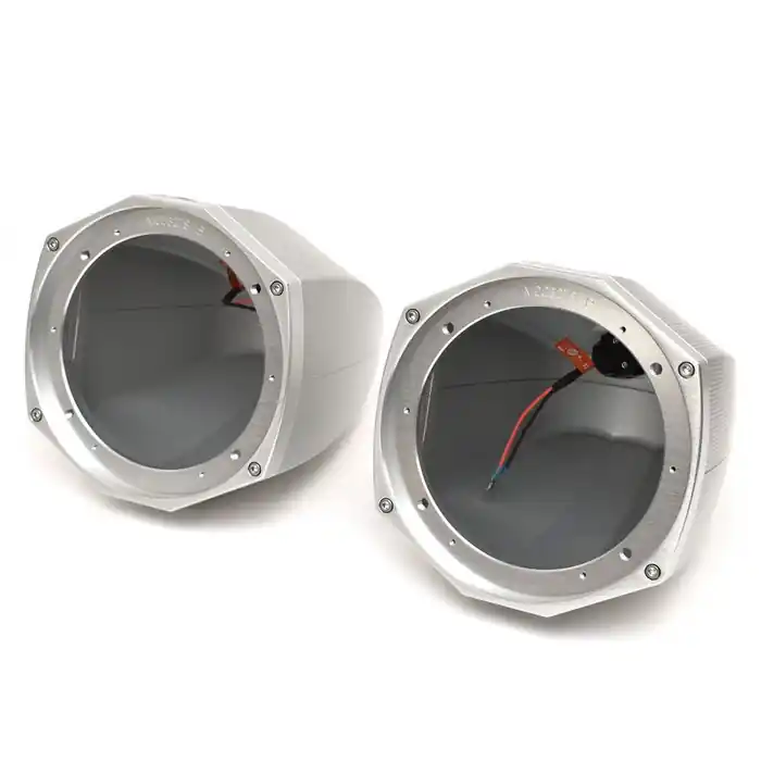 MasterCraft Boat ZFT7 Speaker Cans 404845 | Silver 8.5 Inch Lit (Pair) Viral