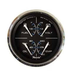 Genuine Chesapeake Black Stainless Steel 4-in-1 Multifunction Gauge | Faria 33751
